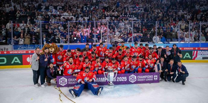 Gli ZSC Lions e l'ERC Ingolstadt a Laces